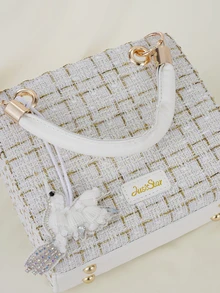 Clariva White Luxury Women's Handbag, Bags Ladies Elegant, Cream Bag - White - View 5