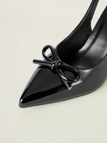 Clariva Décolleté donna con tacco alto, nuovo modello primaverile con punta affusolata e tacco alto, sandali sexy con cinturino a fibbia, scarpe con tacco specchio, moda per feste, matrimoni e banchetti - nero - Visualizzare 5