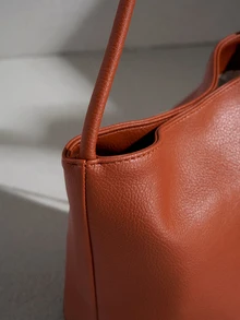 NobleVue 2026 Spring New Large Capacity Litchi Grain Bucket Bag, Comes With Various Accessories, Can Be Used As Shoulder Bag, Underarm Bag, Handbag, Business Lady Casual Fashion Daily Commute Bag, Suitable For Work, Shopping, Dating, Travel, College Students And Other Occasions, Women Handbag, Daily Use. - Brown - View 5
