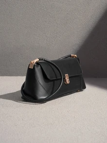 NobleVue Bolso baguette de moda para citas y salidas, accesorio versátil de alta calidad adecuado para uso diario, citas, viajes, regalos - Negro - Ver 3