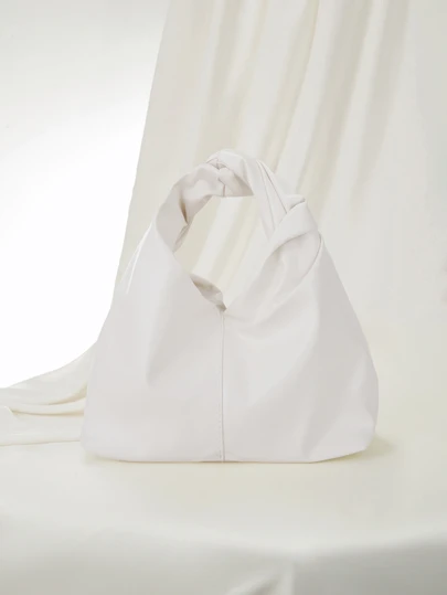 Clariva 女士时尚纯色 PU 皮革休闲简约长方形单肩包