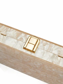 Rylithe Mini Graphic Pattern Chain Square Bag - Apricot - View 5