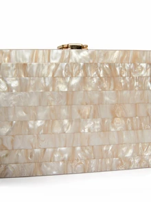 Rylithe Mini Graphic Pattern Chain Square Bag - Apricot - View 6