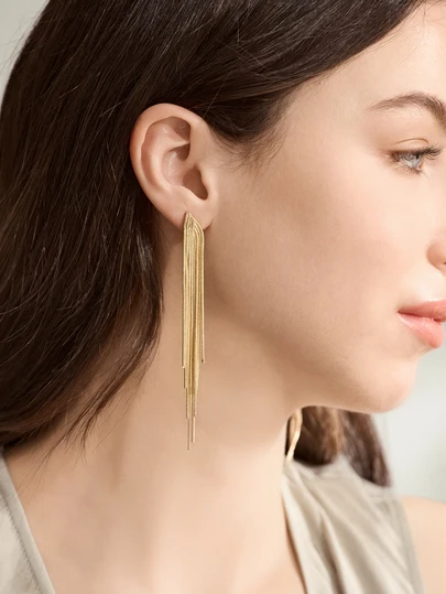 Clariva 1 Pair Elegant Tassel Earrings, Suitable For Women's Daily Wear, Formal Events And Parties, Great Gift For Female Friends