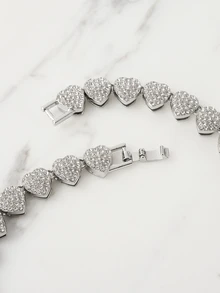 Clariva 1 Women's Necklace, Formal Occasion Necklace Neck Collar - Love Silver - View 5