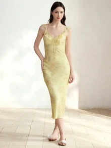 Clariva Dép đế bằng thời trang nữ, Dép quai mắt cá chân họa tiết hoa trà mũi tròn mùa hè mới, dép đế bằng buộc dây kiểu La Mã, có sẵn màu trắng, xanh lá cây, tím, đen - trắng - Xem 5