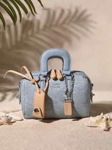 Tropiscape Cartera portátil de mujer con diseño gráfico de letra de unicolor de payaso clásico, bolso con asa doble con forma de almohada, elegante bolso de negocios para ir al trabajo, adecuado para compras, viajes, fiestas y otras ocasiones, bolsos elegantes de estilo cottage core para damas, atuendo de verano - Azul - Ver 1