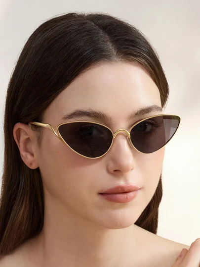 Clariva 1 Pair Cat Eye Fashion Glasses For Women, High Quality Elegant Retro 2026 New Style, Suitable For Party, Beach, Street Photography, Accessories, Holiday Gift