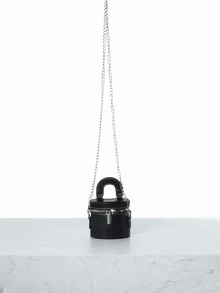 CHICVUE Caja de maquillaje de alta calidad y diseño único, bolso mini para lápiz labial, bolso bandolera para mujer, nuevos modelos 2026 - Negro - Ver 1