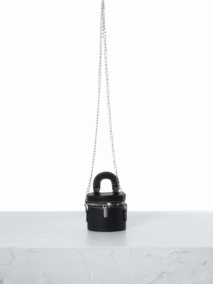 CHICVUE Caja de maquillaje de alta calidad y diseño único, bolso mini para lápiz labial, bolso bandolera para mujer, nuevos modelos 2026 - Negro - Ver 1