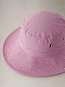 Hatastic 1件女款水桶帽 牛仔帽 防曬帽 可調節 低帽頂 無結構 素色 適合女性 戶外旅行禮物 萬聖節 - 漁夫帽 - 查看 5