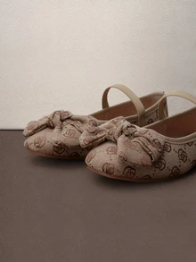 Hatastic Women's Casual Flat Square Toe Slip-On Shoes With Bow Decor, Khaki Color, Suitable For All Seasons,Ballet Flats - Khaki - View 5