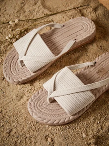 Tropiscape Women's Casual Flip Flops, Slip-On, Indoor/Outdoor Beach Sandals, Summer Cottagecore,SummerOutfit - Apricot - View 2