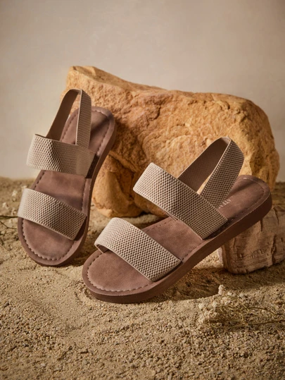 Tropiscape Women's New Retro Fashion Modern Sandals, Suitable For Pairing With Jeans, Shorts, Dresses, Ideal For Beach, Dates, Vacation Parties, Brown Summer Sandals, Beach Shoes, Outdoor Shoes, Sweet Cute Elegant Casual Jacquard Texture From Europe, Japan And Korea, Lightweight And Comfortable, Easy To Carry And Slip On, Shock-Absorbing Khaki Sandals, Women's Spring Footwear