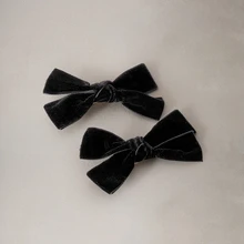 Hatastic 2pcs Black Bow Hair Clip For Women, Suitable For Daily Use Cute Tiaras Valentine's Day Valentines Claw Clips Hair Claws Hair Barrettes, School Stuff, Elegant, College, Winter Outfit For Women, Bows, Hair Accessories, Head Accessories, Hair Accessories For Women, Hairpin - Black - View 6