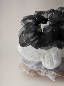 Hatastic 4 chiếc dây buộc tóc lưới đính đá thời trang, thanh lịch, kiểu dáng cổ tích đồng quê, phụ kiện tóc đa năng phù hợp cho sinh hoạt hàng ngày, đi chơi, trang trí, dùng để buộc tóc, phụ kiện tóc, dây buộc tóc scrunchy, phụ kiện đội đầu, kẹp tóc đuôi ngựa, trang trí nhà cửa, phòng ngủ. - Nhiều màu - Xem 5