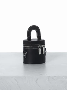CHICVUE Caja de maquillaje de alta calidad y diseño único, bolso mini para lápiz labial, bolso bandolera para mujer, nuevos modelos 2026 - Negro - Ver 3
