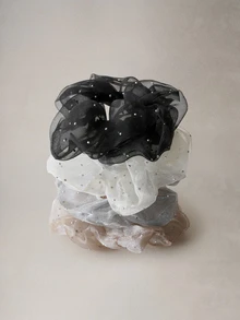 Hatastic 4 chiếc dây buộc tóc lưới đính đá thời trang, thanh lịch, kiểu dáng cổ tích đồng quê, phụ kiện tóc đa năng phù hợp cho sinh hoạt hàng ngày, đi chơi, trang trí, dùng để buộc tóc, phụ kiện tóc, dây buộc tóc scrunchy, phụ kiện đội đầu, kẹp tóc đuôi ngựa, trang trí nhà cửa, phòng ngủ. - Nhiều màu - Xem 3