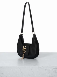 CHICVUE 女士新月形休闲斜挎包，韩版简约单肩包 - 黑色 - 查看 3