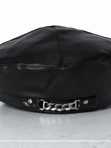 CHICVUE 1 Pieza Boina De Moda Con Decoración De Cadena Para Mujer, Estilo Vintage Para La Vida Diaria - Negro - Ver 5