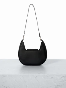 CHICVUE 女士新月形休闲斜挎包，韩版简约单肩包 - 黑色 - 查看 2