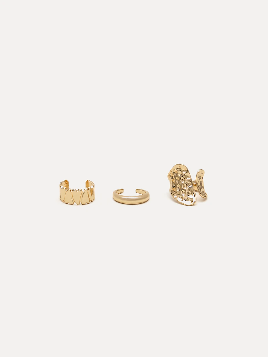 TuEzra 11/6/5 piezas Conjunto de joyería vintage elegante y casual de estilo resort para mujer, con pulsera, anillo de metal con diseño de flor y perla, adecuado para uso diario, fiesta y vacaciones - Oro 37 - Ver 1