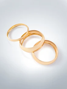 Rollcall 3pcs Vintage Exaggerated Coin Design Metal Gold Bangle Bracelet Set, Suitable For Daily Wear And Parties - Gold - View 4