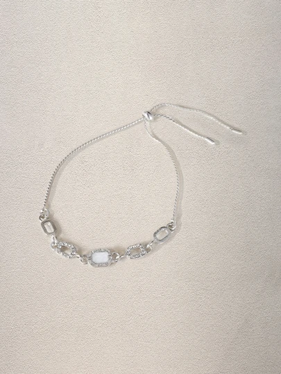 Hatastic 1 chiếc vòng tay mạ vàng sang trọng, đính đá quý, có thể điều chỉnh kích thước, trang sức dự tiệc dành cho nữ.