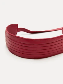 TuEzra 1pc XXL Oversized Red Bowknot Waist Sash Belt, Elegant Waistband For Plus Size Evening Gown, Wedding, Party, Event Summer, School Fall, Autumn, Halloween - Red - View 2
