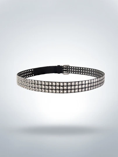 Rollcall 1pc Women's PU Accessories Metal Waist Belt, Fashionable Bohemian Style Apparel Belt, Suitable For Casual Street And Daily Use