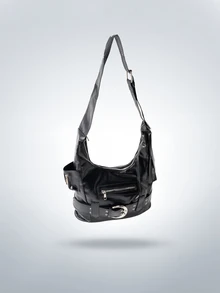 Rollcall 2025 New Retro Underarm Motorcycle Y2K Chic Tote Bag, Large Capacity Shoulder Crossbody Bag For Commuting - Black - View 1