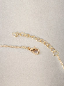1pc Women's Rhinestone Butterfly Pendant Necklace, Suitable For Daily Wear - Gold - View 4