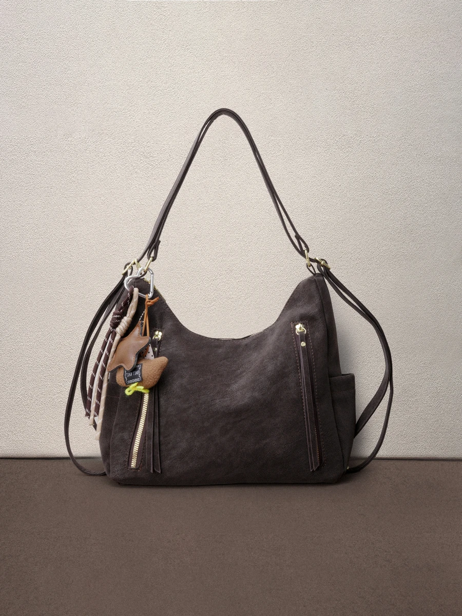 Hatastic New Women's Handbag, Large Capacity Commuter Niche Design Shoulder Bag, Casual Versatile Minimalist Fashion Crossbody, Christmas Gift - Coffee - View 1