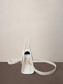 Túi đi làm mini, Túi đeo vai/túi xách thời trang và đa năng làm quà tặng Ngày của Mẹ dành cho phụ nữ đi làm và các lớp học sinh - trắng - Xem 5