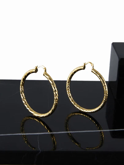 CHICVUE 1 Pair Pretty Hoop Earrings For Women For Wedding Anniversary Engagement Party Jewelry Valentine's Day Gift