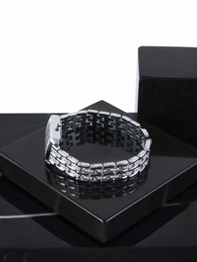 CHICVUE 1 chiếc đồng hồ đeo tay thời trang sang trọng thanh lịch dành cho nữ đính đá Rhinestone, quà tặng sinh nhật, quà tặng lễ hội - Hồng - Xem 3