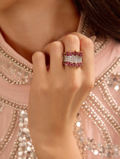 Etoivie 1 chiếc nhẫn Cubic Zirconia cao cấp, dành cho nữ, thích hợp cho đám cưới, lễ đính hôn, kỷ niệm, tiệc tùng, ngày Valentine và các dịp khác.