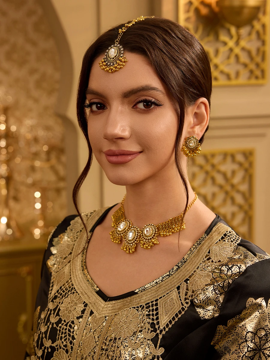 Farahzel 3pcs/Set Vintage European And American Palace-Style Bohemian Reteo Style Fashion Jewelry Set - CX2053 - View 1