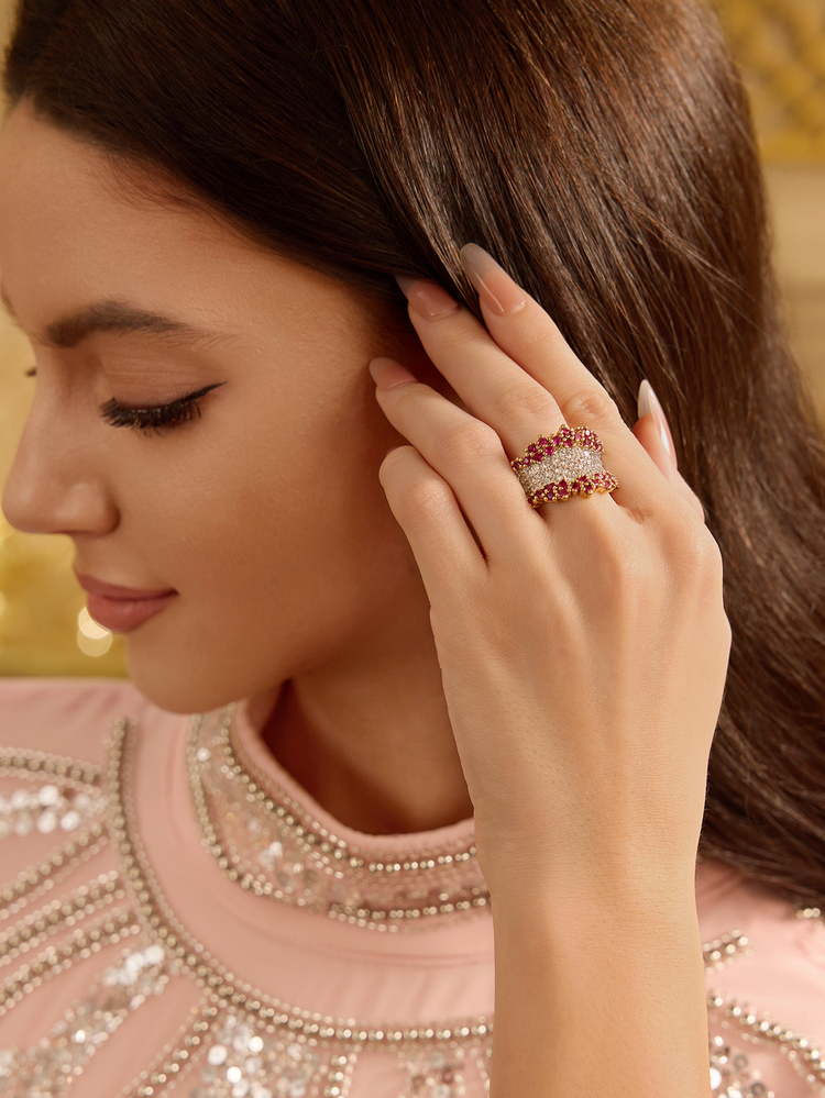 Etoivie 1 chiếc nhẫn Cubic Zirconia cao cấp, dành cho nữ, thích hợp cho đám cưới, lễ đính hôn, kỷ niệm, tiệc tùng, ngày Valentine và các dịp khác. - 1 # - Xem 3