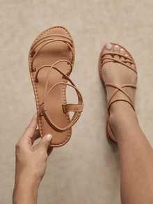Tropiscape Spring Summer 2026 New Fashion Flat Sandals, Soft Sole, Beach, Outdoor Wear, Retro Casual Roman Sandals, Available In Black - Brown - View 5