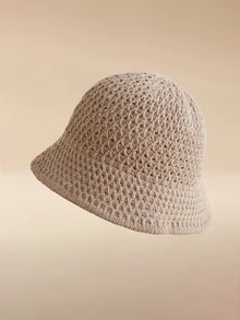 Glizzene Cappello da sole traforato, stile bohémien, e cappello a tesa larga traspirante a maglia, per primavera ed estate. Protezione UV, multifunzionale e alla moda, può rendere il viso più piccolo. - Multicolore - Visualizzare 3
