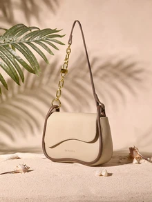 Tropiscape 2025 Fashion Versatile Shoulder Diagonal Crossbody Bag For Women , Office Bag Cottagecore,SummerOutfit - Khaki - View 4