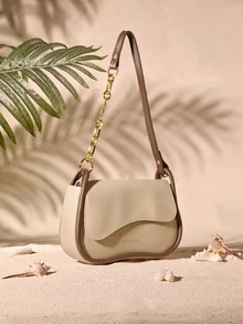 Tropiscape 2025 Fashion Versatile Shoulder Diagonal Crossbody Bag For Women , Office Bag Cottagecore,SummerOutfit - Khaki - View 5