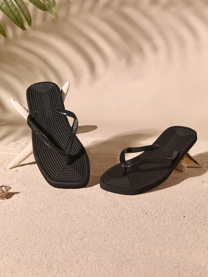 Tropiscape Women's Thick Sole Anti-Slip Flip Flops, Suitable For Outdoor And Water Activities Cottagecore,SummerOutfit