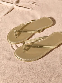 Tropiscape Women Flat Sandals - Emas - View 5