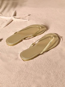 Tropiscape Women Flat Sandals - Emas - View 3