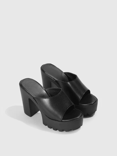 DareSee 12cm Super High Heel Thick Sole Strap Party Sandals, Waterproof Platform Summer Outdoor Wear