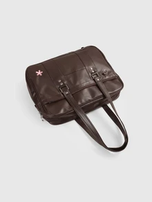 DareSee Korean Style New Pillow Handbag, Retro Shoulder Bag, Large Capacity Tote Bag For Work Commute, No Pendant Included, Pendant Is For Styling Only, Vintage Halloween - Mocha Brown - View 4