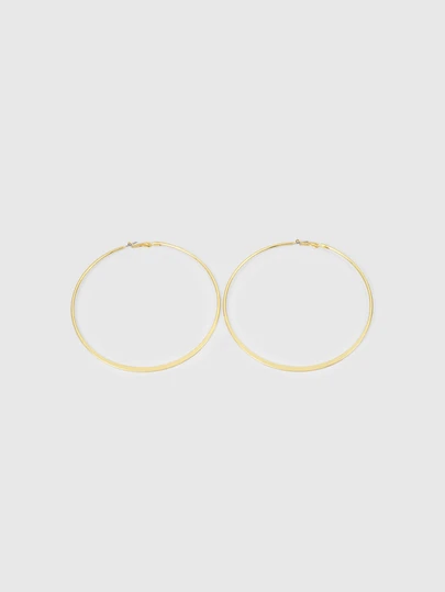 DareSee 1pair Of European And American Fashion Big Circle Earrings Women's Popular Simple Squished Earrings Earrings Exaggerated Posing Accessories