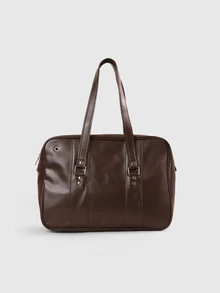 DareSee Korean Style New Pillow Handbag, Retro Shoulder Bag, Large Capacity Tote Bag For Work Commute, No Pendant Included, Pendant Is For Styling Only, Vintage Halloween - Mocha Brown - View 2